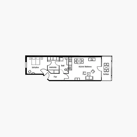 Duenenpark - Komfortplus Mit 1 Schlafzimmer Und Balkon Im Obergeschoss 204 *